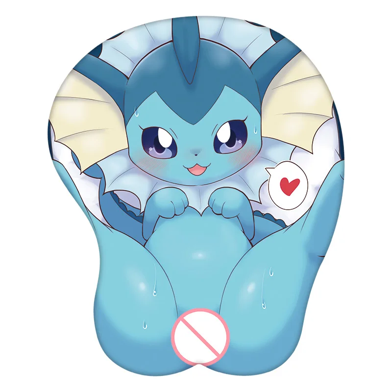 

Anime 3D Mouse Pad Vaporeon Pokemon Wrist Rest Silicone Sexy Creative Gaming Mousepad Mat