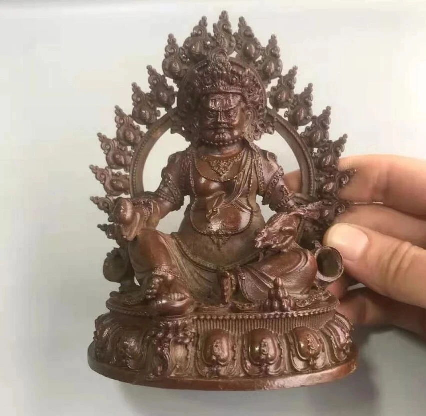 Chinese pure copper Huang god of wealth Buddha crafts statue