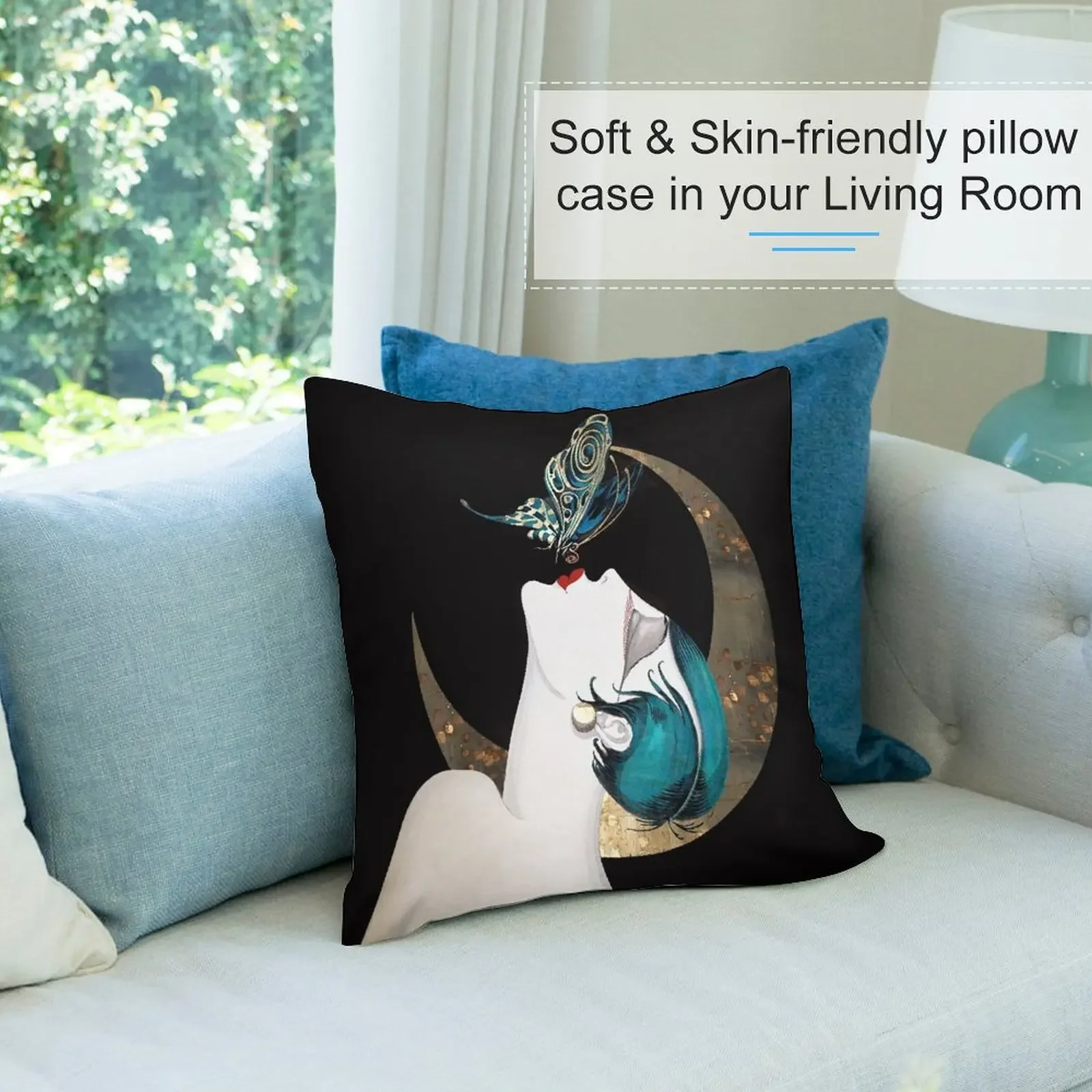 Поцелуй бабочки французский арт-деко хлопушка женщина ремикс декоративная