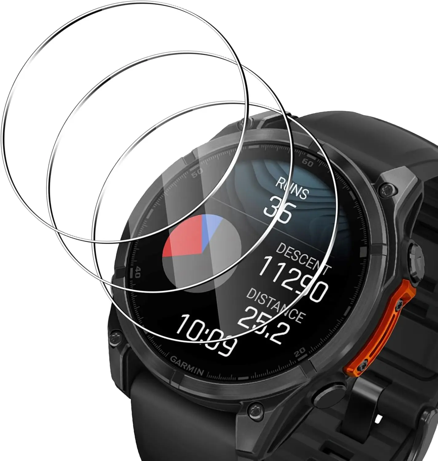 Защита экрана из закаленного стекла для Garmin Fenix 8 51 мм 43 47 HD с полным покрытием от