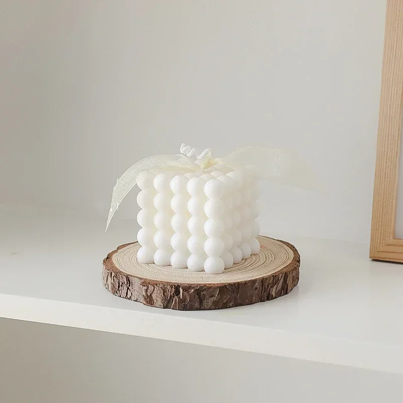 3D мини-кубик силиконовая форма для свечи квадратный пузырьковый шар десерт торт