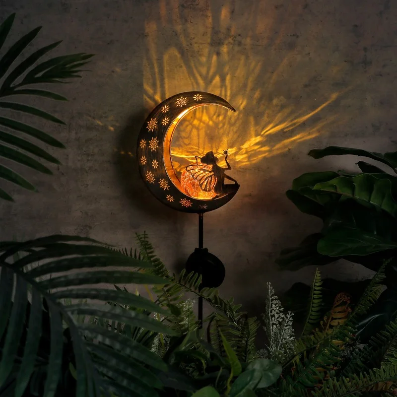 

Garden Solar Light Landscape Fairy Wind Chimes LED Yard Stake Home Decor Lamp Fairy Statues Path Lawn Outdoor Courtyard Light