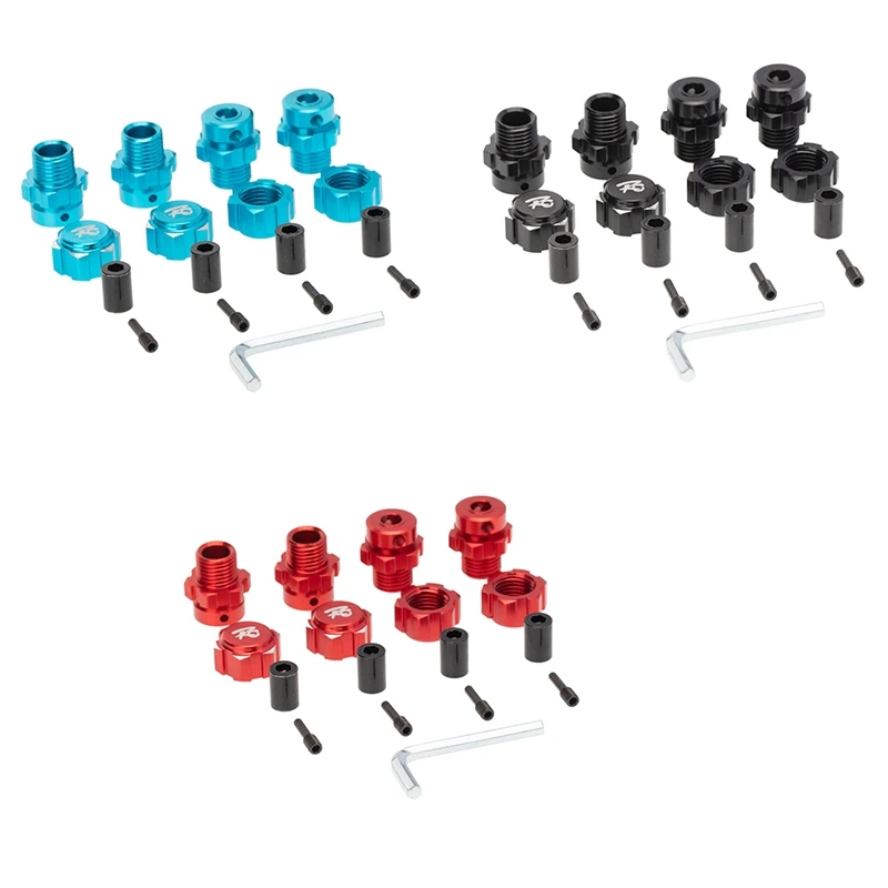 

FBIL-4Pcs 17Mm Hex Nuts Adapter Splined Wheel Hubs Extension Combiner For 1/10 Traxxas E-REVO SUMMIT RC Car Parts