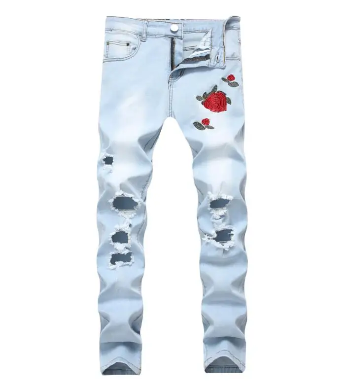 VXO Men's Baggy Jeans Hip Hop Jeans Pants Loose Skateboard Denim Men Jean Trousers Streetwear Plain Solid Jeans