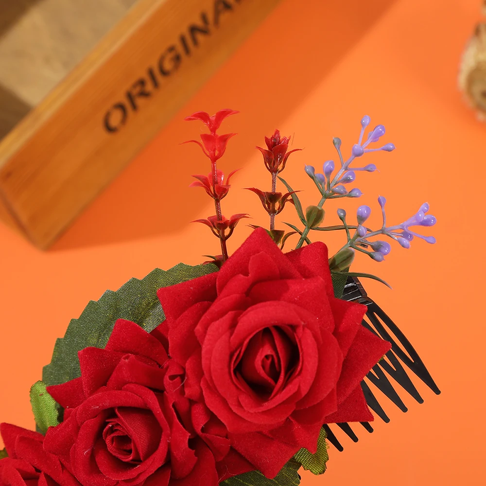 Новые гребни для волос на Хэллоуин цветочный зажим женщин стимуляция аксессуары