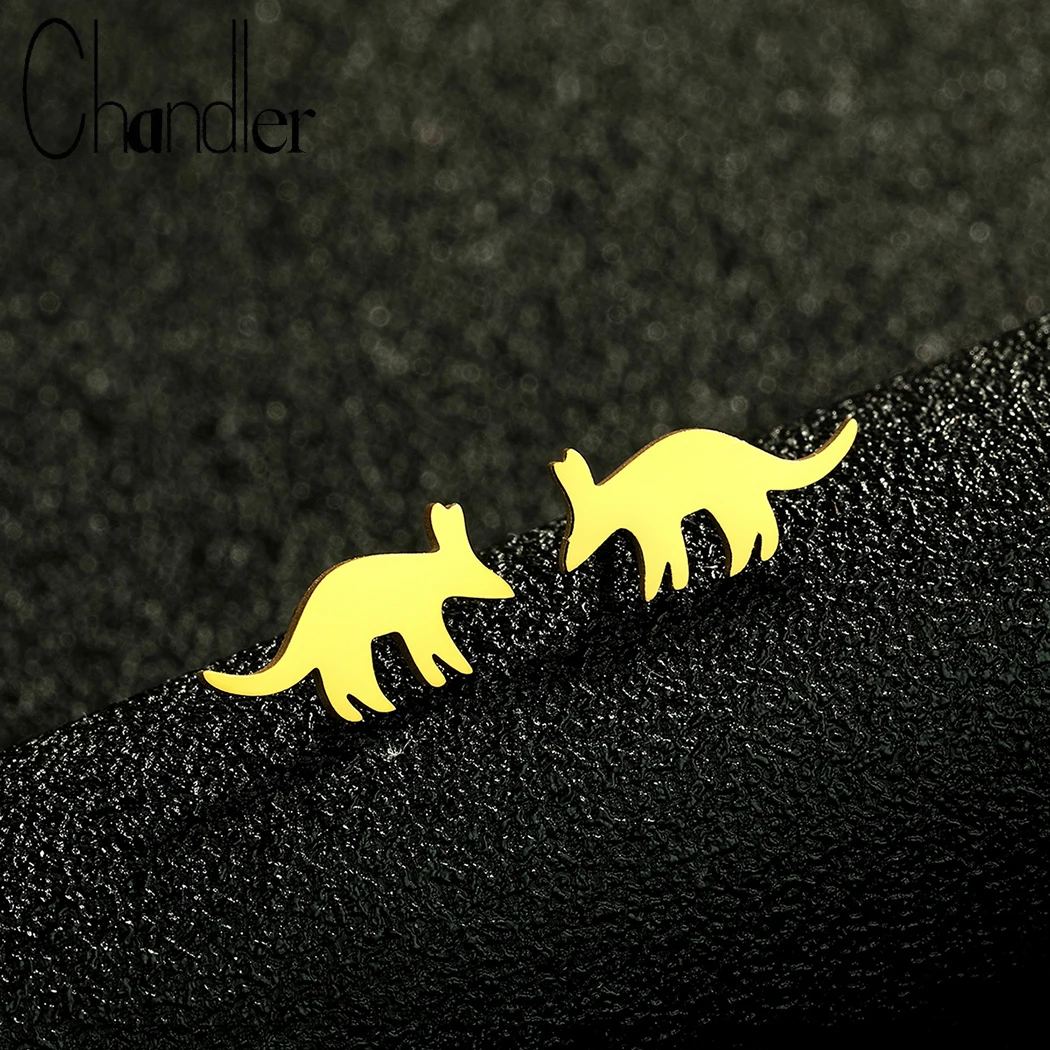 

Chandler Stainless Steel Aardvark Stud Earrings Nature Inspired Animal Design for Women Girls