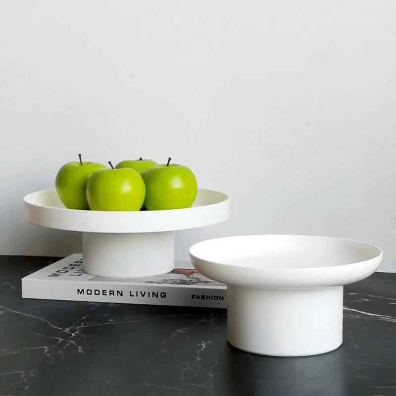 

1Pc Nordic Simple Round Storage Tray Living Room Bedroom Jewelry Tea Pot Display Plate Desktop Sundries Makeup Organizer
