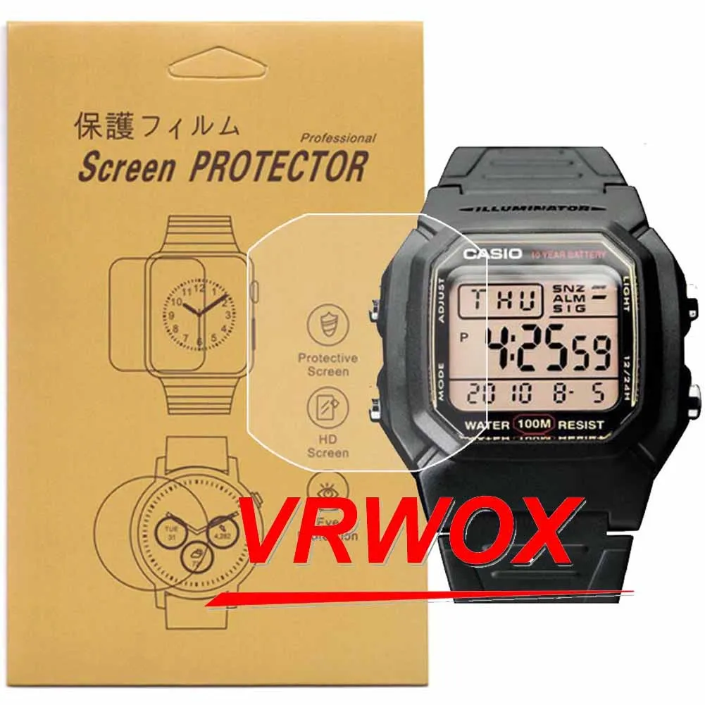 

1/3PCS Film For Casio W-800 AE-1200 F-91 DW5600 B5600 5610 GBX100 GBD-200 GX56 TPU HD Clear Anti-Scratch Nano Screen Protector
