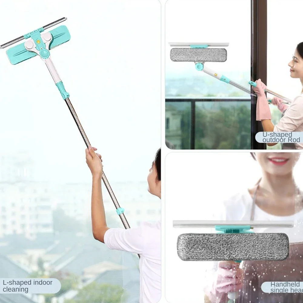 

Wiper Removal Household U-shaped Building High Telescopic Supplies Outdoor Cleaner Cleaning Dust Window Cleaner Household Double