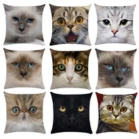 3d cats face pillowcase cat pet cartoon high pixel pillow case sofa garden living room decor 40x40 45x45 decorative pillows