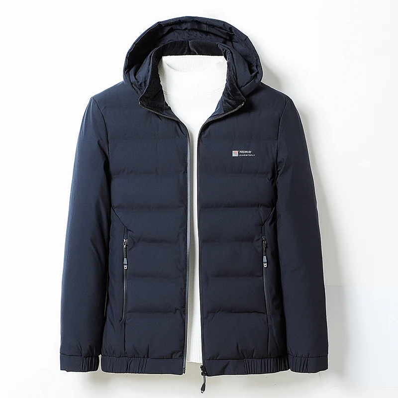 Warm New Designer Brand Casual Fashion Windproof Parker Bubble Jacket Hooded Men's Windproof Down Jacket Winter Men's Wear