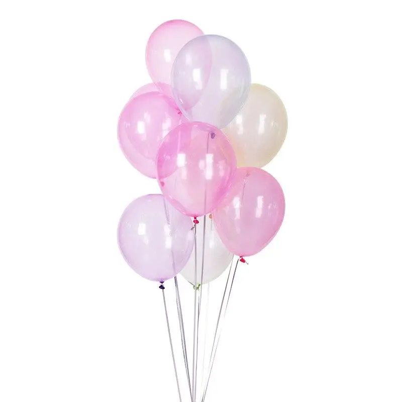 

10Pcs 10 Inch Transparent Colorful Bubble Latex Balloons Pink Blue Helium Globos for Wedding Birthday Party Decor Baby Shower