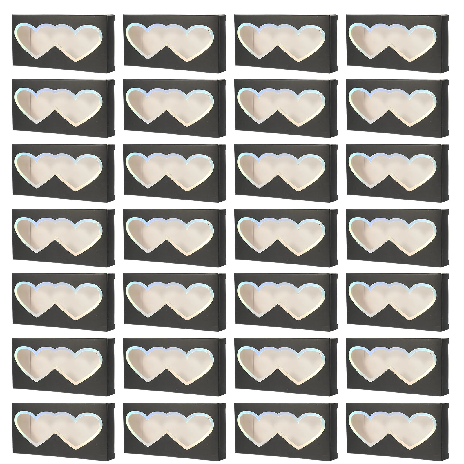 

Heart Shaped Eyelash Box Packaging Case Empty Paper False Organizer Tray
