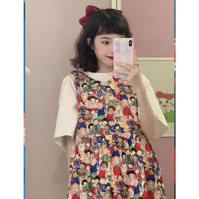 Платье Korobov женское с V-образным вырезом винтажная Милая юбка без рукавов летнее