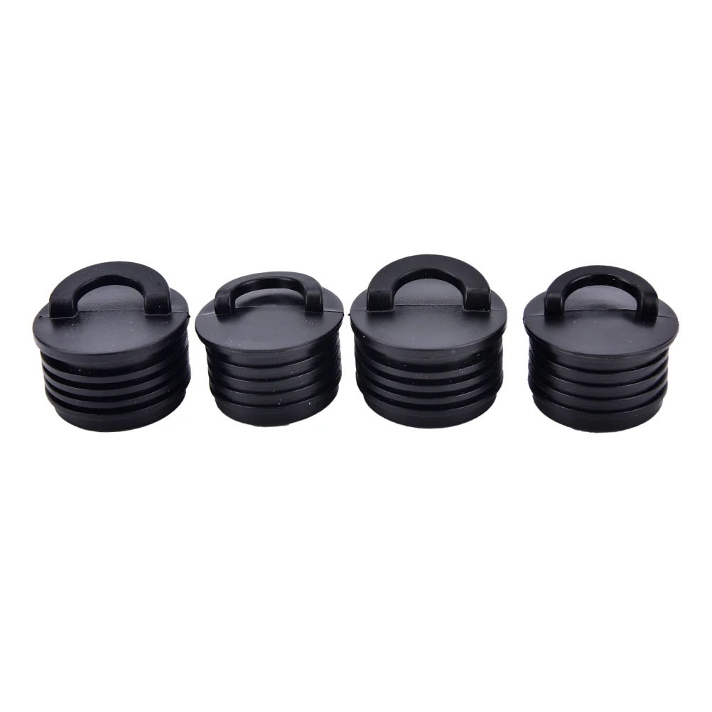 

4Pcs New Black Rubber Kayak Marine Boat Scupper Stopper Drain Holes Plugs Rafting Scupper Stopper Bung