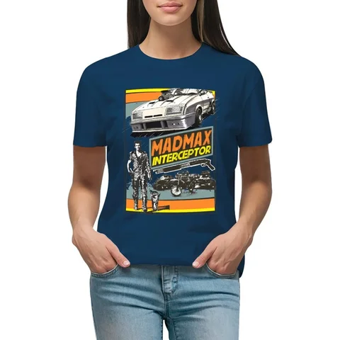 Футболка Mad Max V8 Interceptor, одежда в стиле хиппи, женская одежда, винтажные спортивные футболки для женщин, пакет