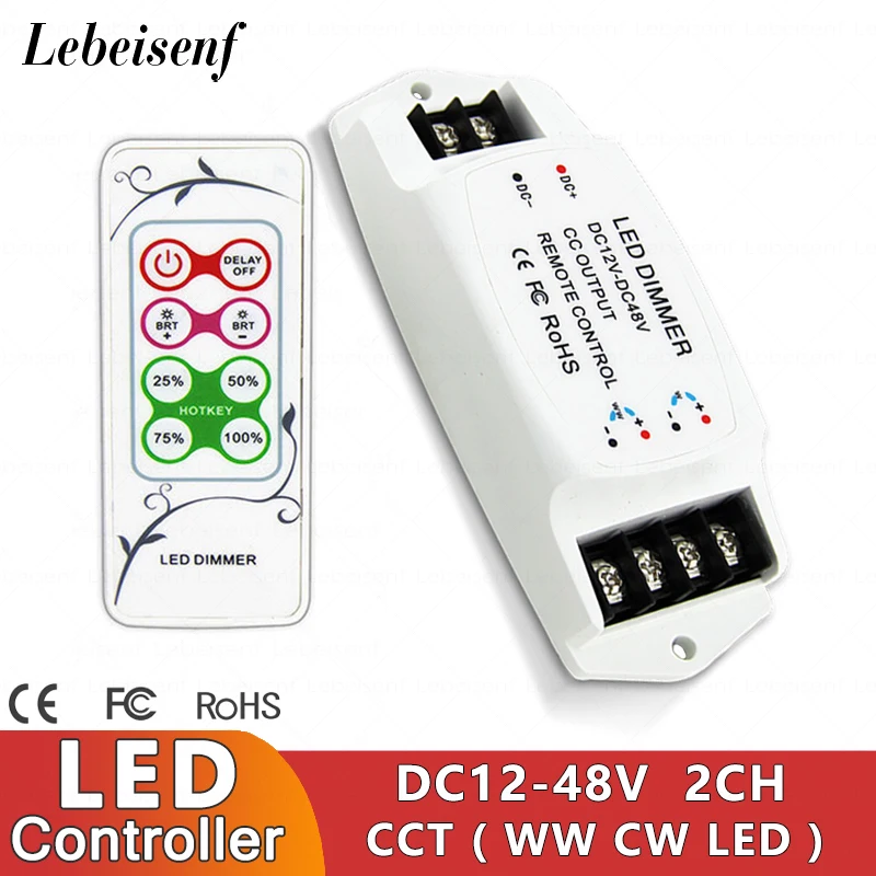 

350 мА 700 мА Светодиодная лампа управления фотоэлементами 12 В 24 в 36 в 48 в 2 канала с радиочастотным пультом дистанционного управления для постоянного тока PWM LED затемнение