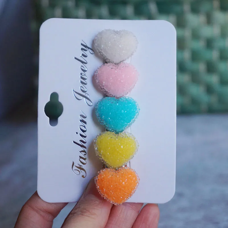 

Sugar Diamond Heart Hairpins Barrettes Candy Color Hair Accessories Headwear Ornament For Woman Girls