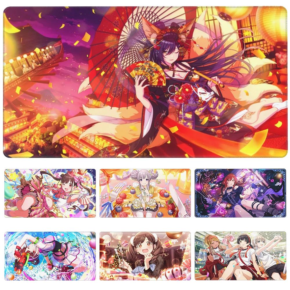 

Коврик для мыши в стиле аниме, игровой Настольный коврик, нескользящий, милый, для офиса и дома