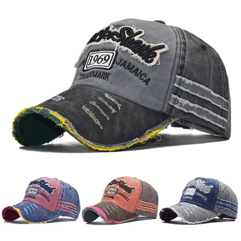 

2022 News Fashion Outdoor Sports Cotton Women's Baseball Caps Retro Embroidery 1969 Men's Cap Hip Hop Rebound Caps Snapback Hats
