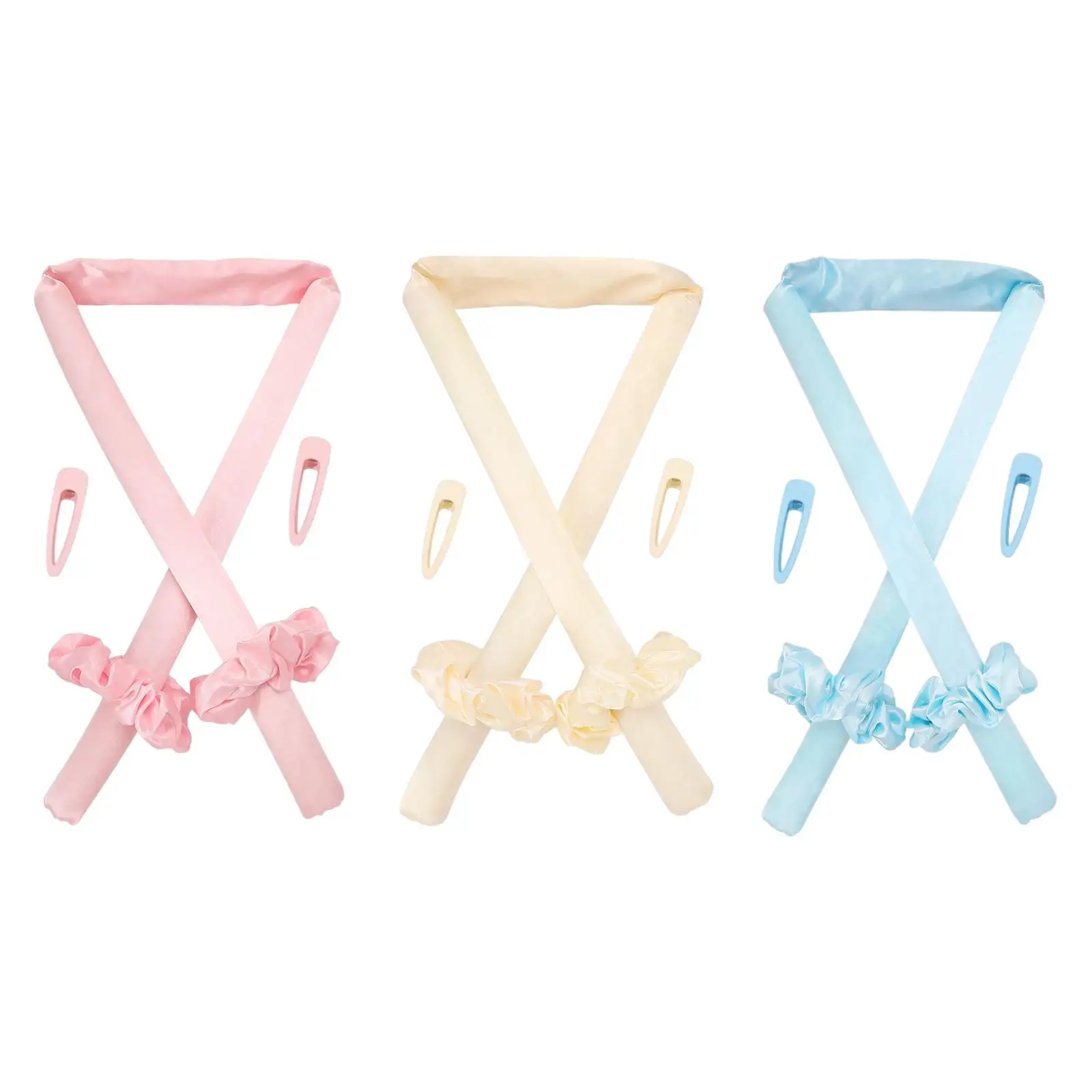 

Удобная Плойка для завивки волос без тепла, Плойка для завивки волос без нагрева, инструменты для укладки, для сна для девочек, домашний Стай...