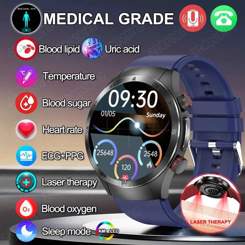 Лазерная терапия Смарт-часы Глюкоза в крови