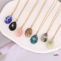 natural stone necklace for women unique pendant necklace for girls chain neck fashion jewelry accessories 2022 wholesale trendy