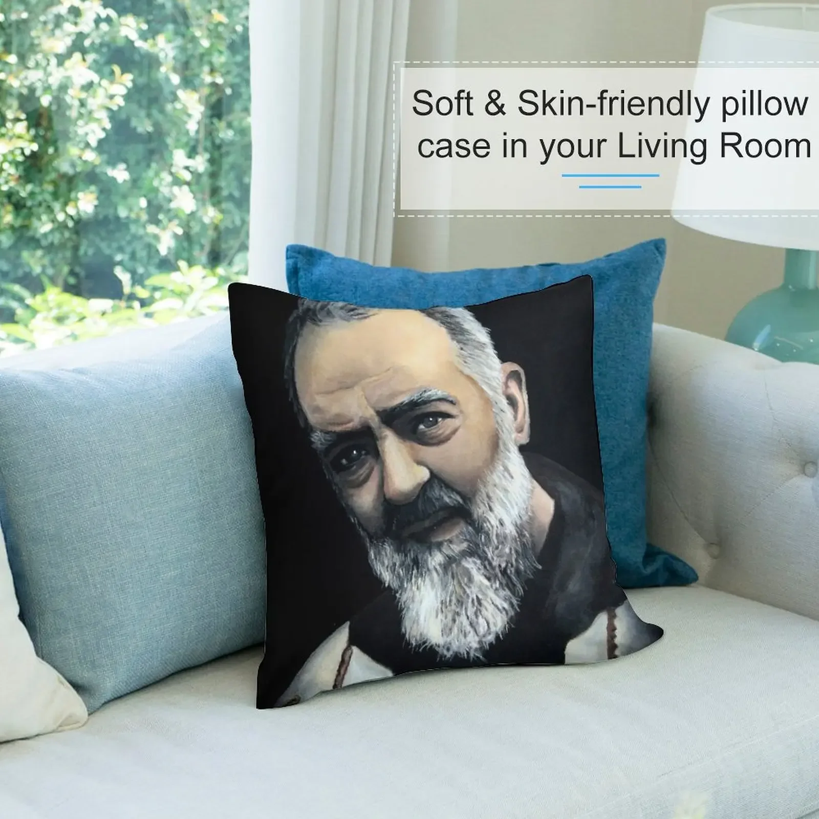 Saint Pio from Pietrelcina Декоративная подушка Наволочки Подушки для детей Подушка