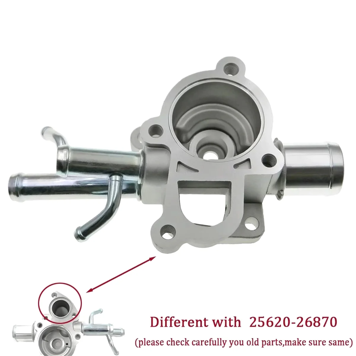 Корпус впускной воды термостата для Hyundai Accent 01-05 1.6l L4 Kia Rio 1.4L-10 25620-26160 25600-26110 25611-26100