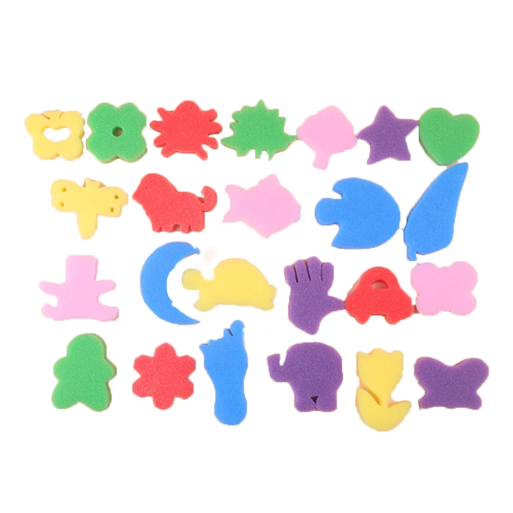 

Childrens Kids Non-Toxic Stencils Paint Animal Shaped Sponge Toys for Art Craft Painting Christmas Party Gifts