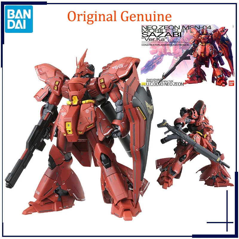 

Original Genuine Bandai Anime GUNDAM NEO ZEON MSN-04 SAZABI Ver Ka MG 1/100 Assembly Model Toys Action Figure Gifts Collectible