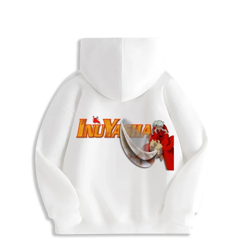 Толстовка с капюшоном Inuyasha в стиле Харадзюку пуловер принтом персонажей манги