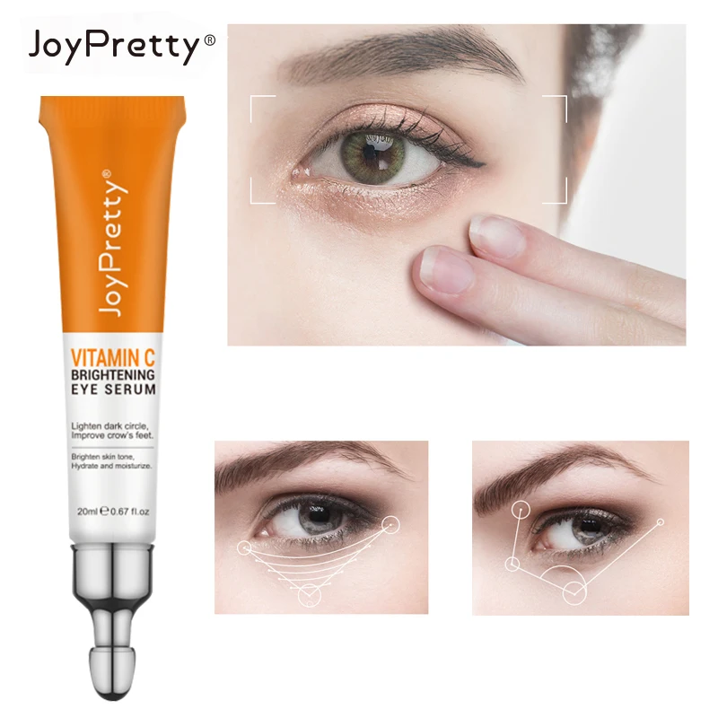 

JoyPretty Anti Wrinkle Eye Cream Vitamin C Anti Dark Circles EyeCare Removal Wrinkle Contour Massage Firming Repair Skin Serum