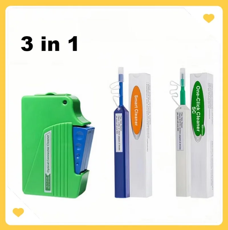 Fiber End Face Cleaning Box, Fiber Wiping Tool, Pigtail Cleaner Cassette, Fiber Optic Cleaner Tools for SC, ST, FC