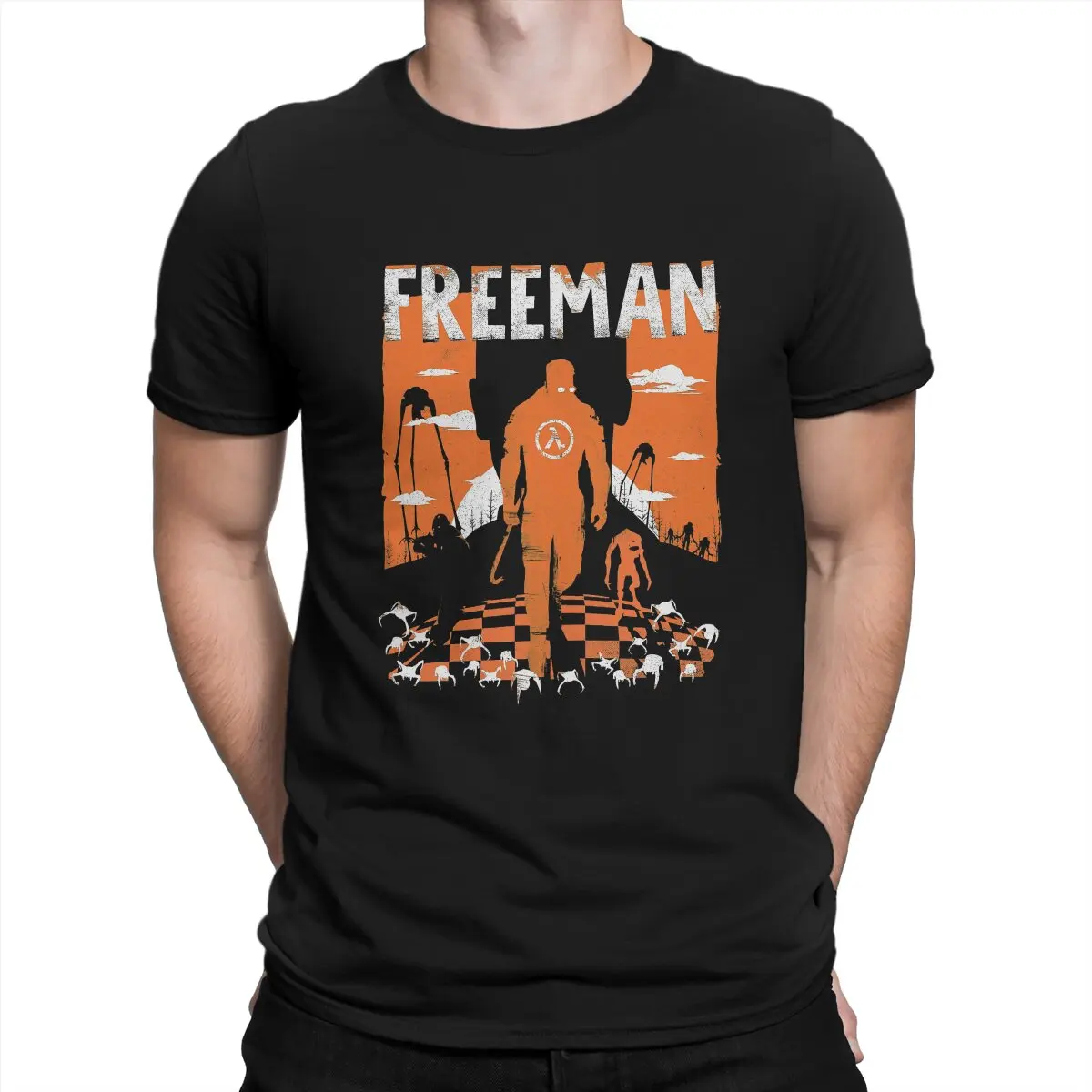 

Half Life Game The Freeman T Shirt Harajuku Grunge Men's Tshirt O-Neck Men Tops