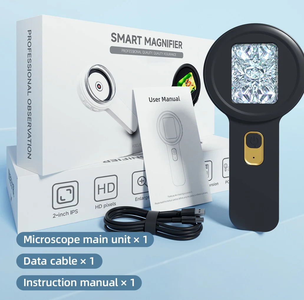 

Ponbos ручная цифровая лупа-микроскоп 200x