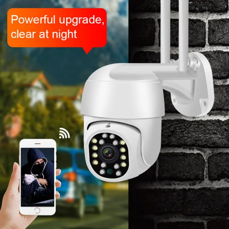 

Wireless Camera Weatherproof 360 Panoramic Monitoring Motion Detection Video Control 1080p Hd Smart Home Wifi Camera