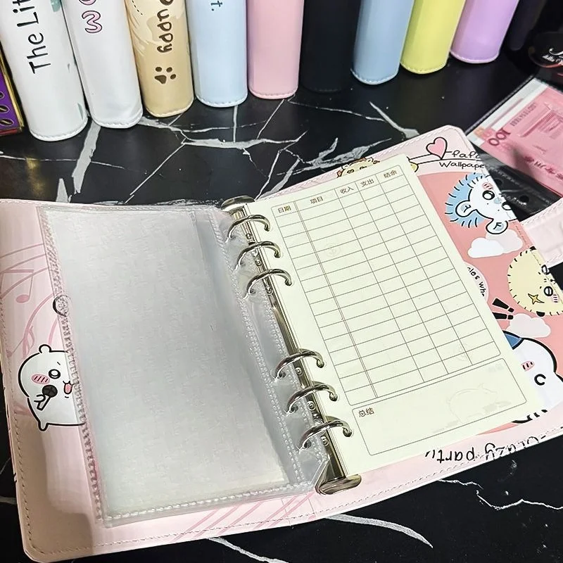 Блокнот-ежедневник A6 Chiikawa Hachiware Usagi Kawaii в стиле аниме, с отрывными листами, для хранения денег, с привлекательным дизайном, для экономии (art.: 3920da59b6847) - 3920da59b6847