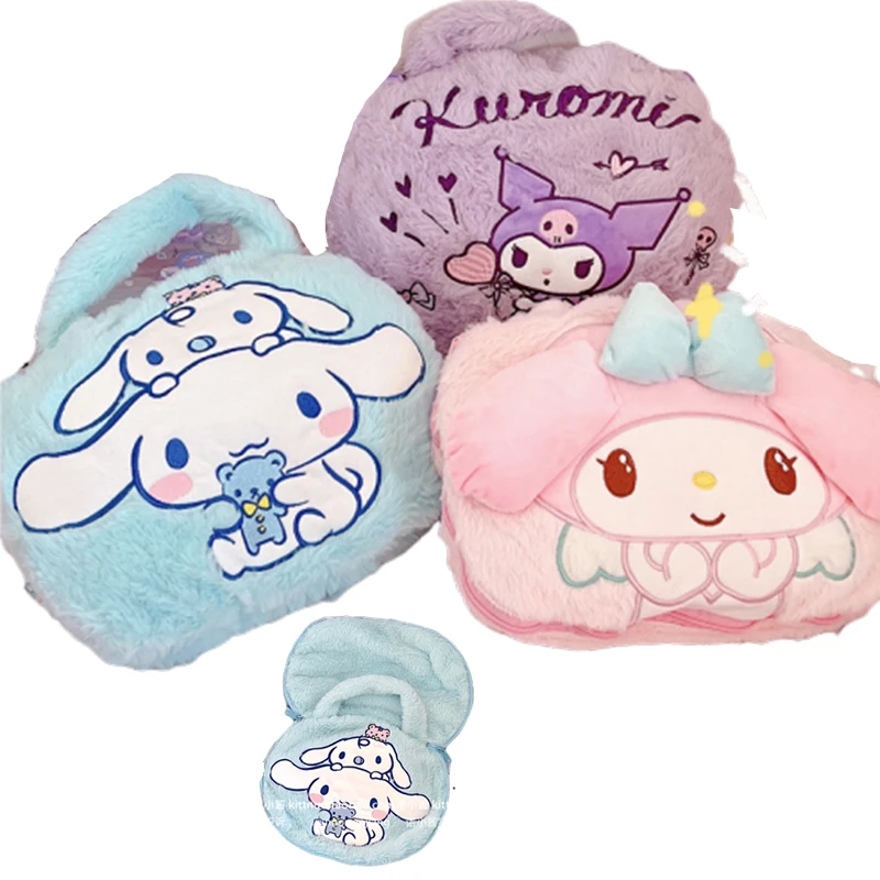 

Kawaii аниме Cinnamoroll My Melody Kuromi офис ворсовая плюшевая подушка одеяло лучший друг Высокое качество лица подарок на день рождения