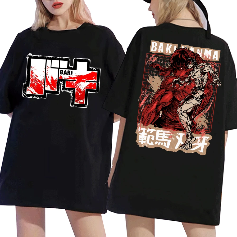 

Japanese Anime Baki The Grappler Graphics T Shirt Yujiro Hanma Casual Short Sleeve Tee Shirt Men Women Gothic T-shirt Streetwear