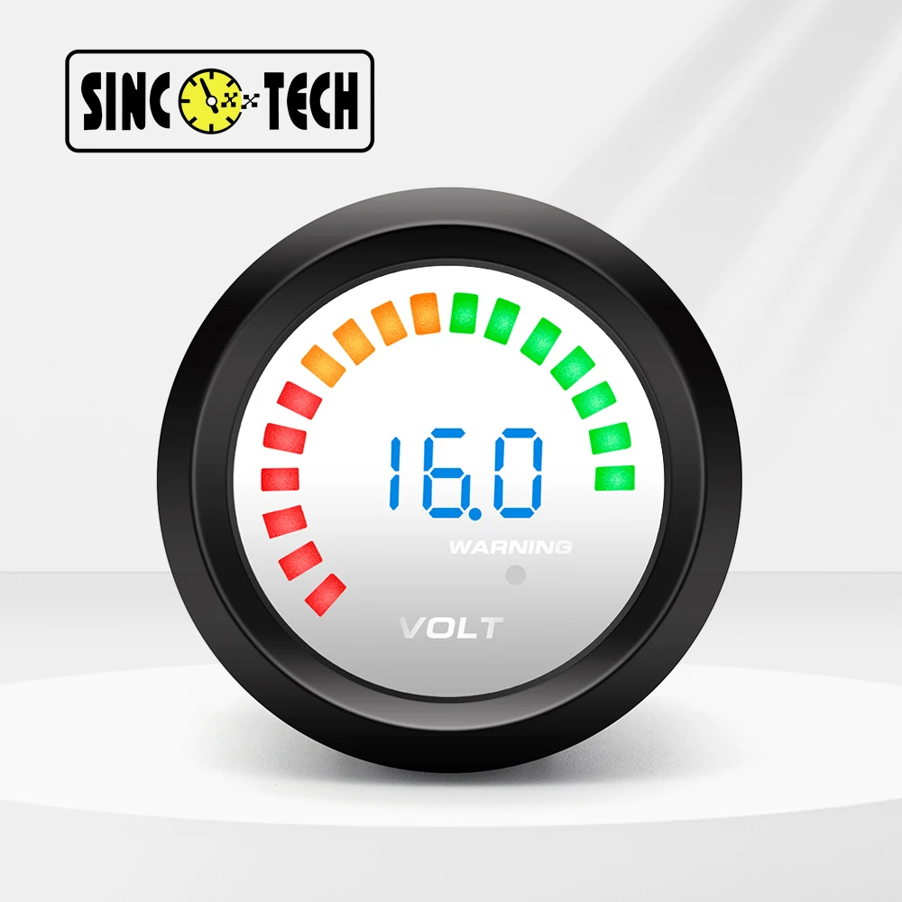 

52mm SincoTech 6237B Voltage Gauge 12V Car Voltmeter