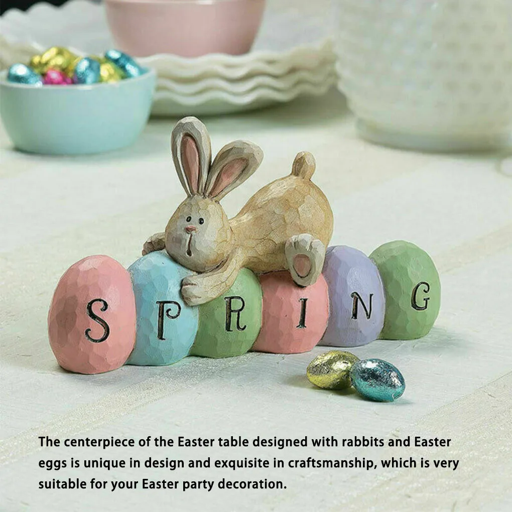 

Пасхальный кролик с ручной росписью, весенний кролик, фотографический орнамент