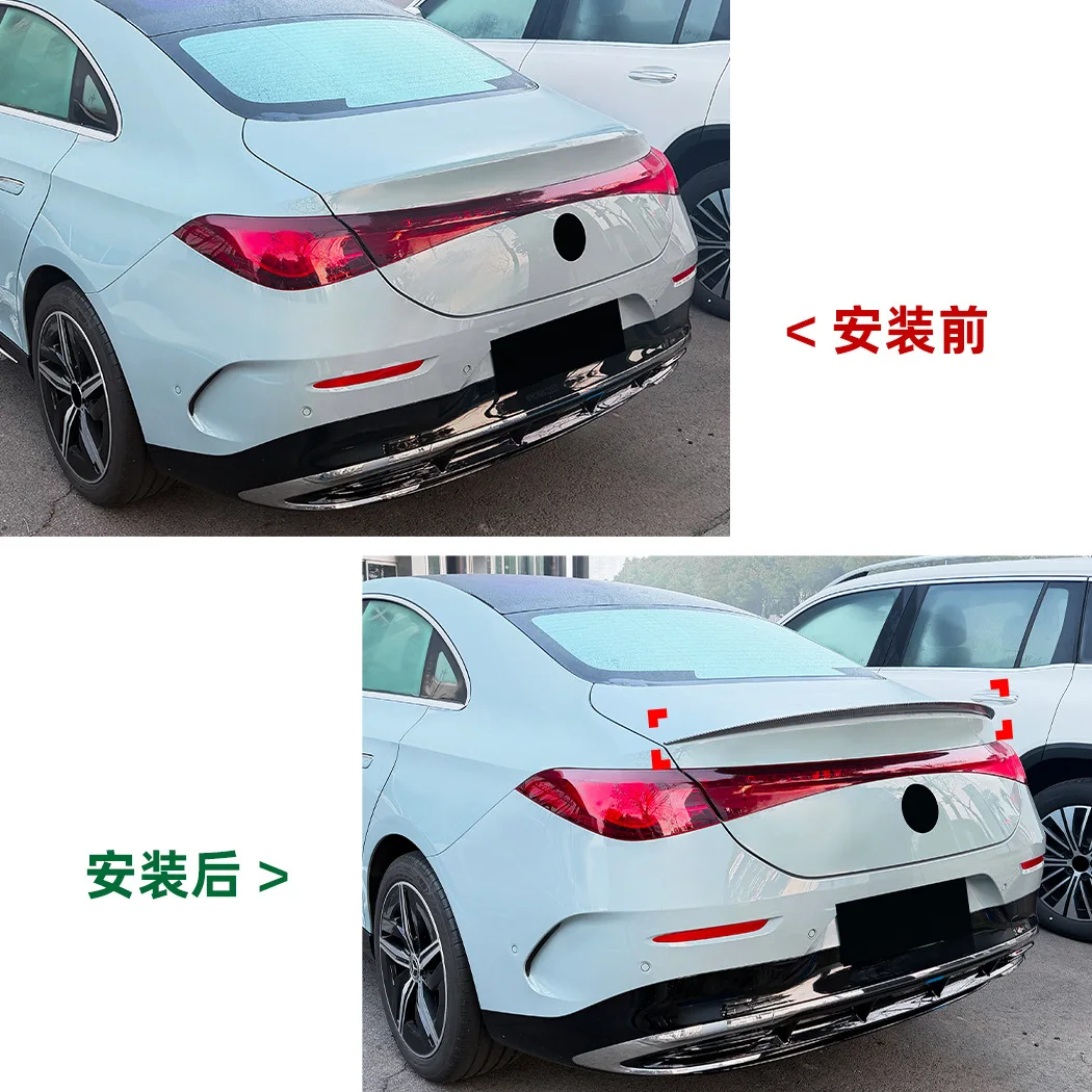 Фото Задний спойлер в стиле AMG для Mercedes-Benz CLA-Class C174 C178 2026+, глянцевый черный №4