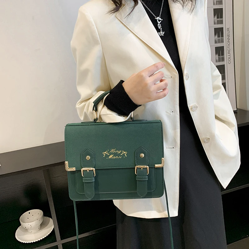 

Large Capacity Handbag, College Style Square Bag, Fashionable Lady's One Shoulder Messenger Bag, Travel Bag, Cosmetic Bag
