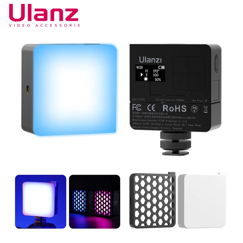

Ulanzi Mini Panel Lighting LED Video Light Photography Kit CRI95 Warm Cold Color Mobile Phone DSLR Camera Vlog Live Stream Lamp