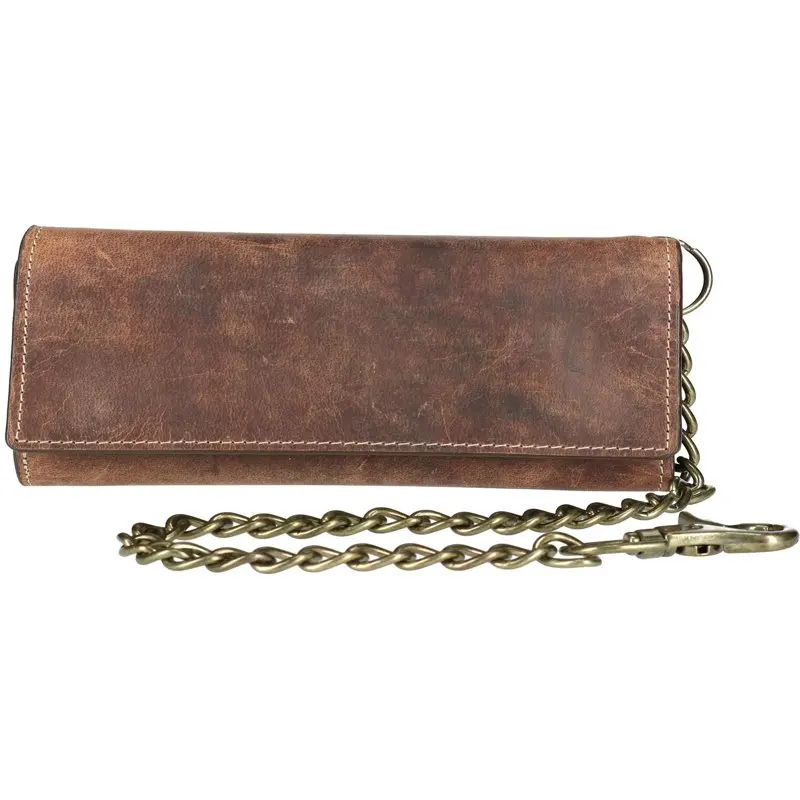 

Crazy Horse RFID Long Trifold Chain Wallet (Men)