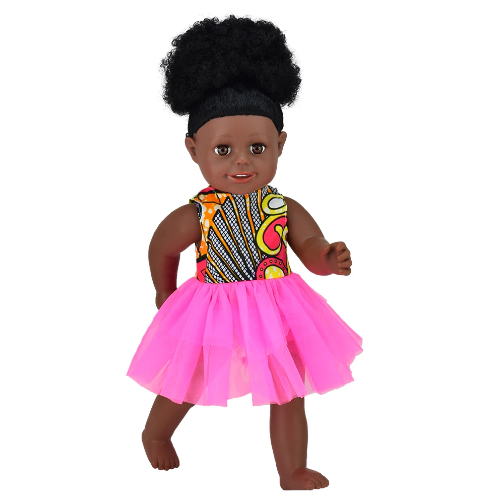 

Tusalmo New arrival vinyl material fashion 16 inch black girl dolls for kids