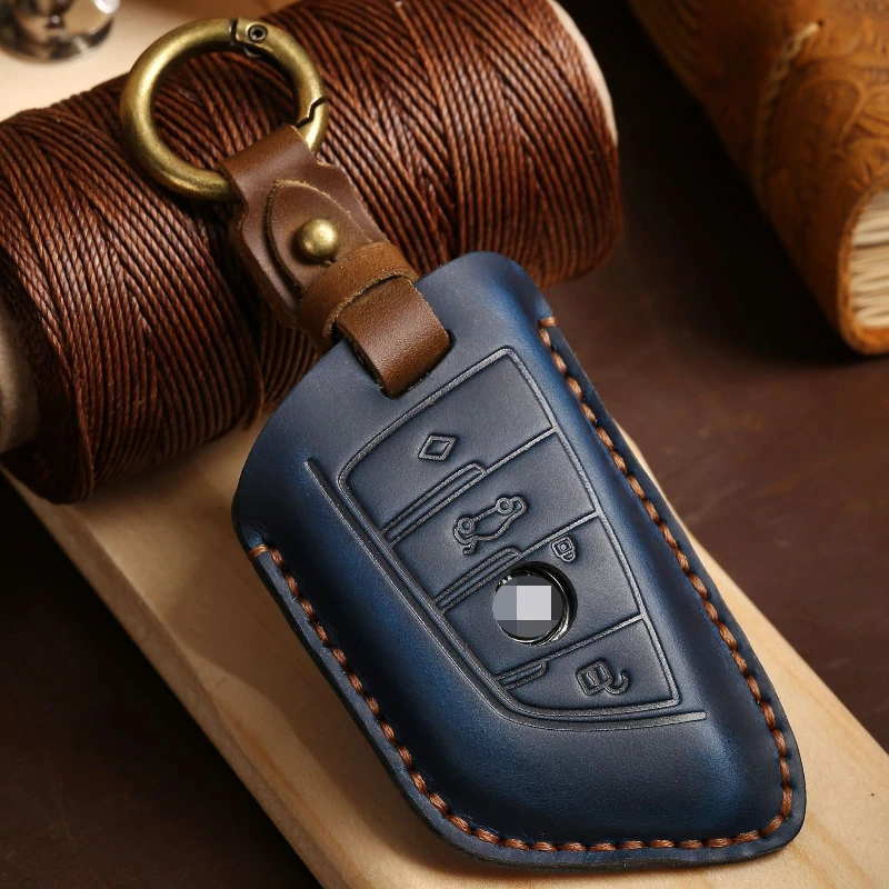 

Luxury Car Key Case Cover Genuine Leather Accessories Keychain for BMW 530Li 3 5 Series X1 X2 X3 X4 X5 X6 325li Keyring Shell