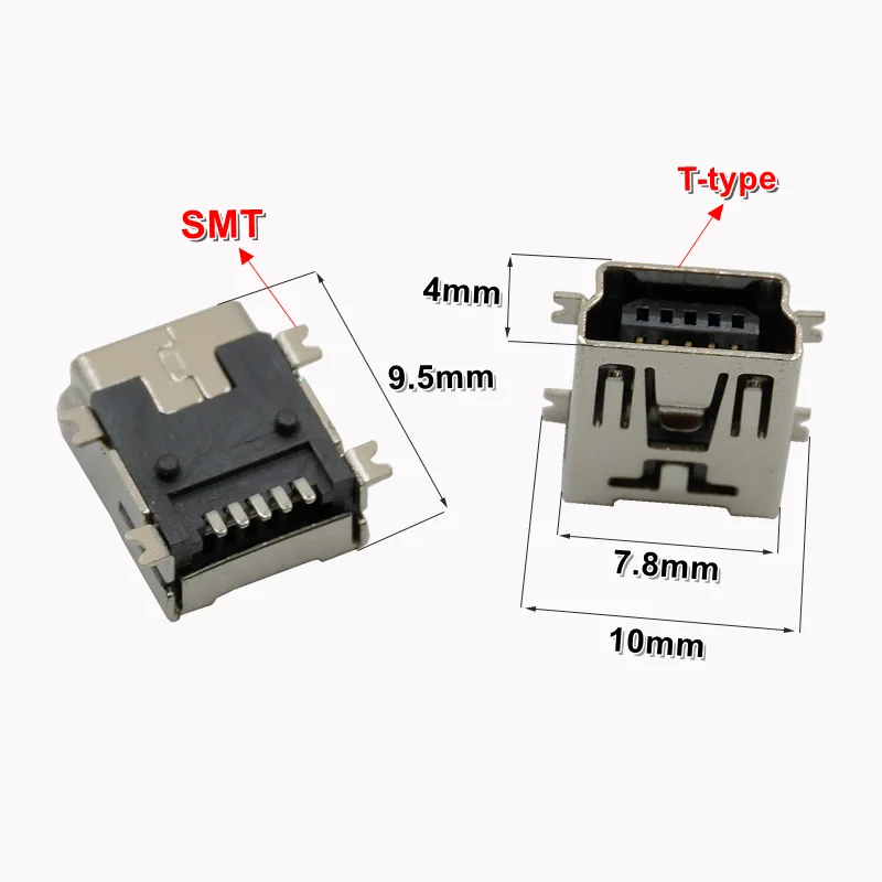 

Разъёмы Mini USB Type B 5 контактов SMT/DIP