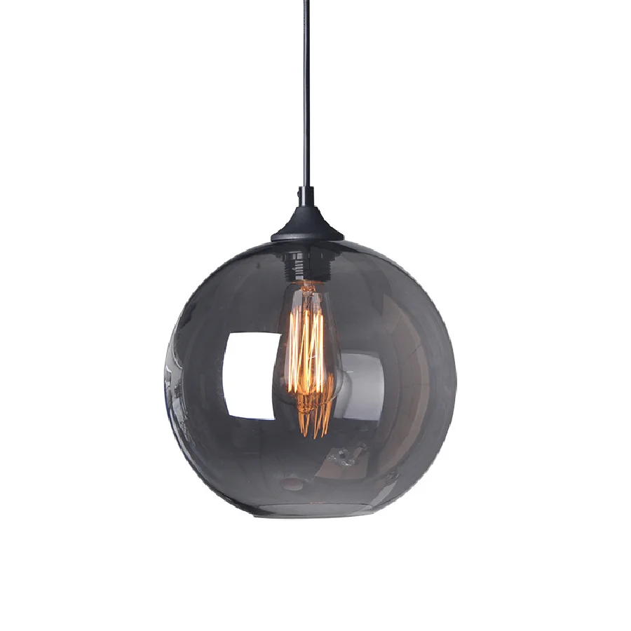 

Стеклянная Подвесная лампа LukLoy в стиле ретро, полупрозрачный стеклянный светильник в форме шара, простой стеклянный осветительный прибор д...